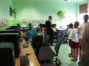 Sosnowiec, 12.09.2012, prehliadka gymnázia - hodina informatiky.